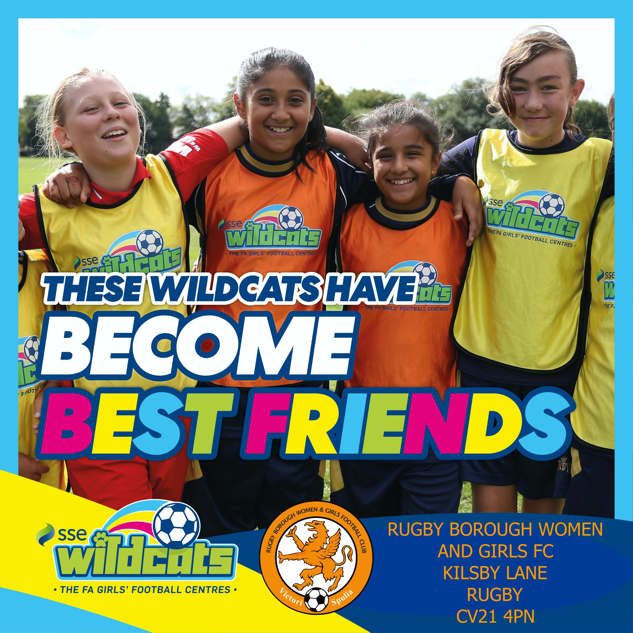 Wildcats Become Best Friends & Rugby Borough Women & Girls Promo post
