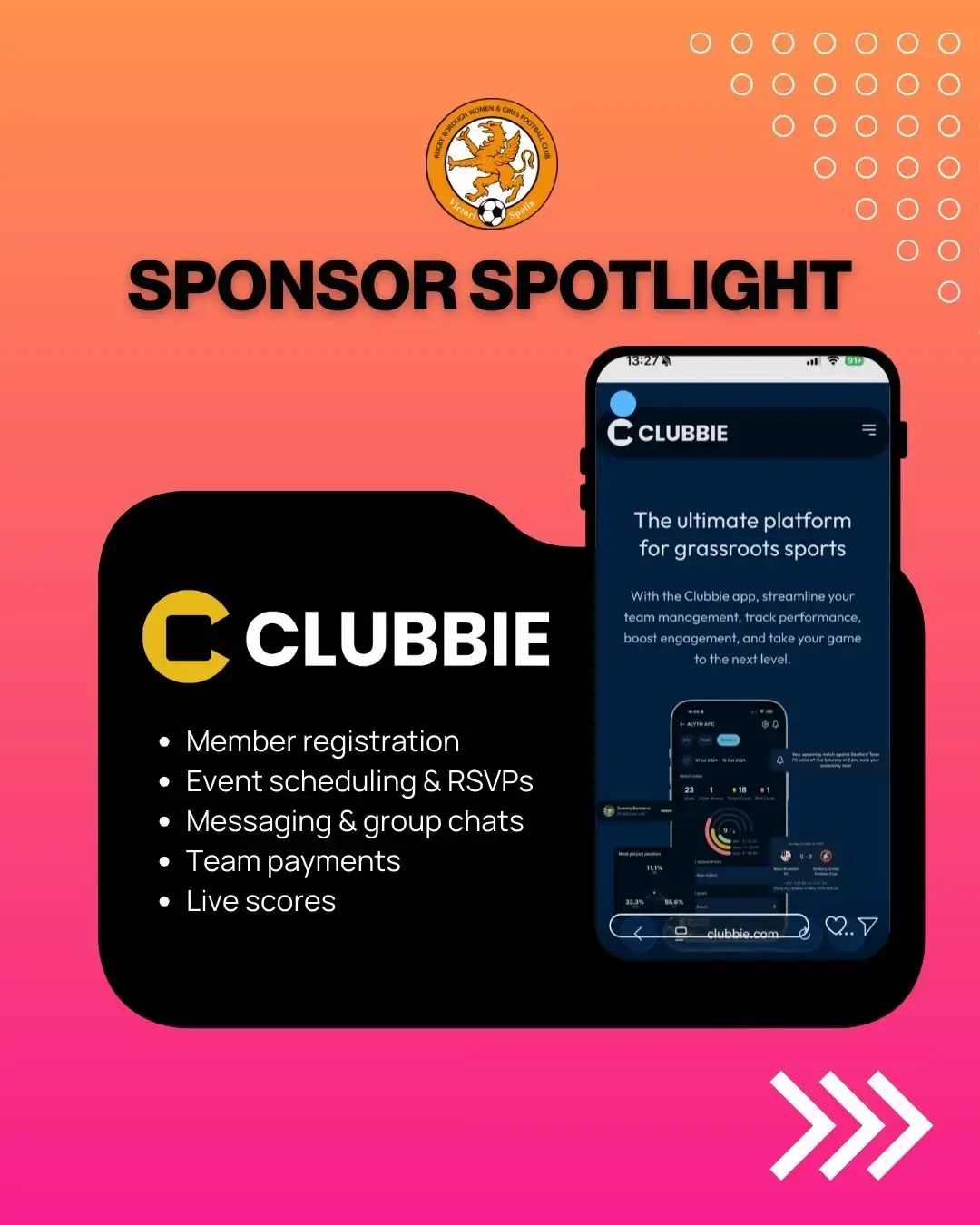 Sponsor Spotlight: Clubbie 3 Clubbie app sponsors