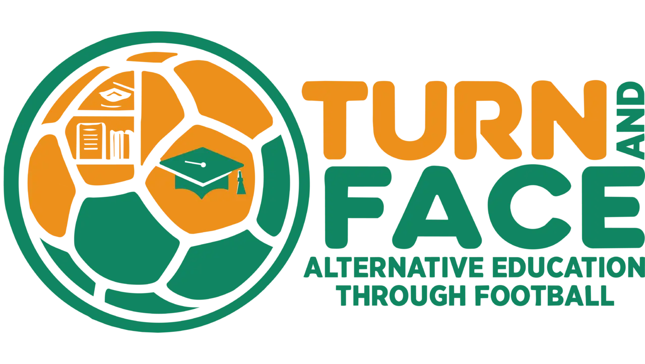 Orange and Green Logo for Turn and Face